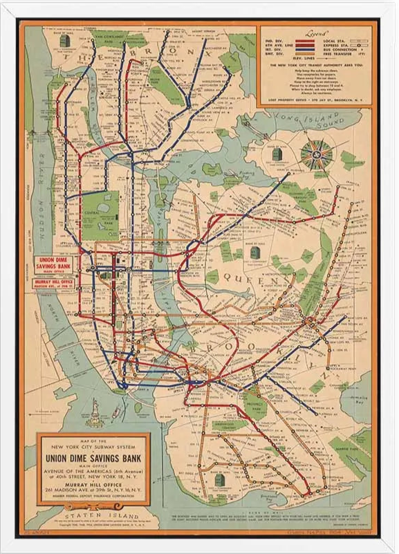 Map "Subway New York City"