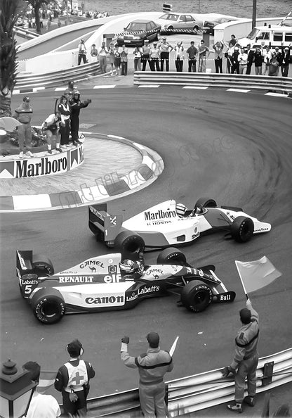 Black and White Vintage Racing Cars